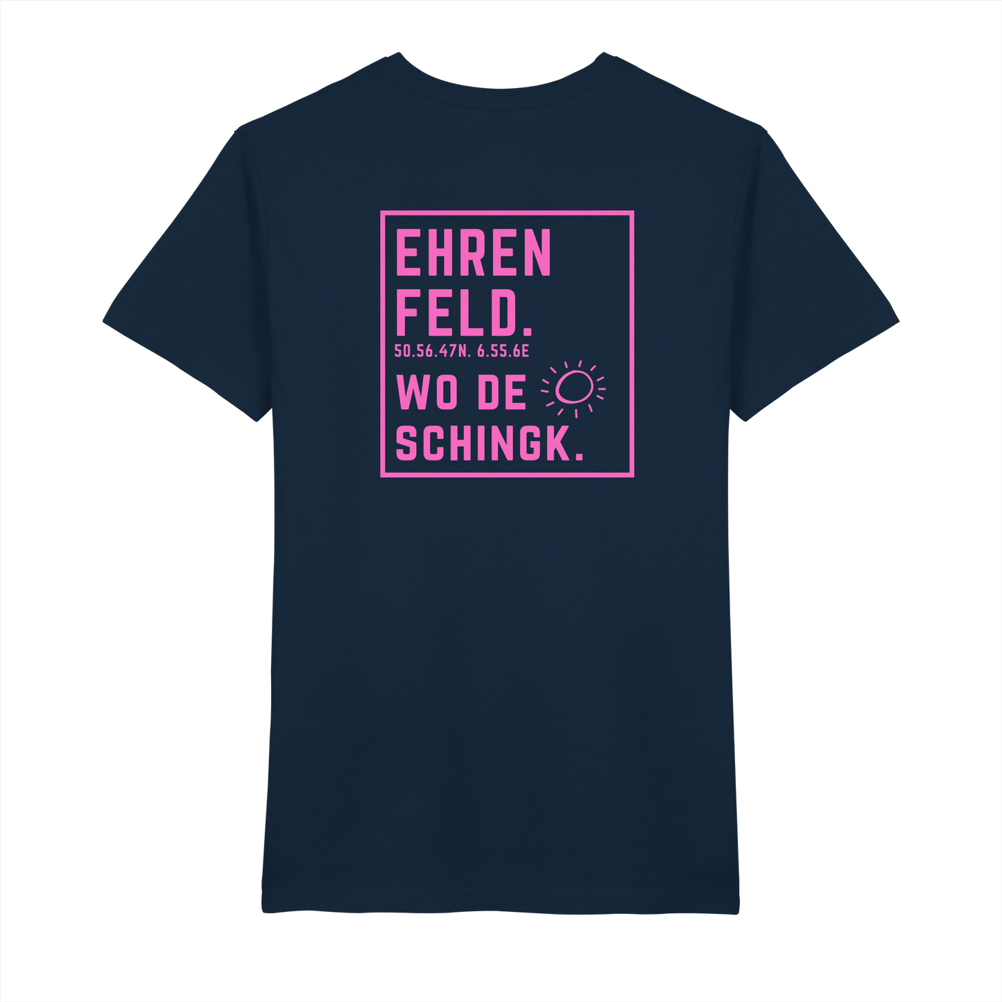 Wo de Sonn schingk - Ehrenfeld Druck Rücken - V-Neck Shirt
