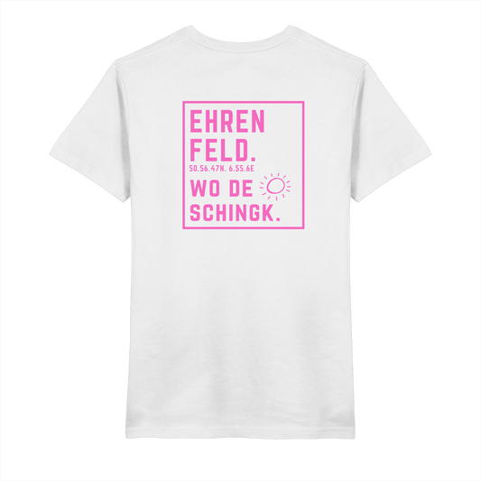 Wo de Sonn schingk - Ehrenfeld Druck Rücken - V-Neck Shirt