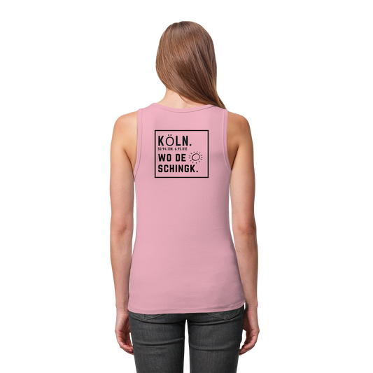Wo de Sonn schingk - Köln Druck Rücken - Womens Organic Fitted Tank Top