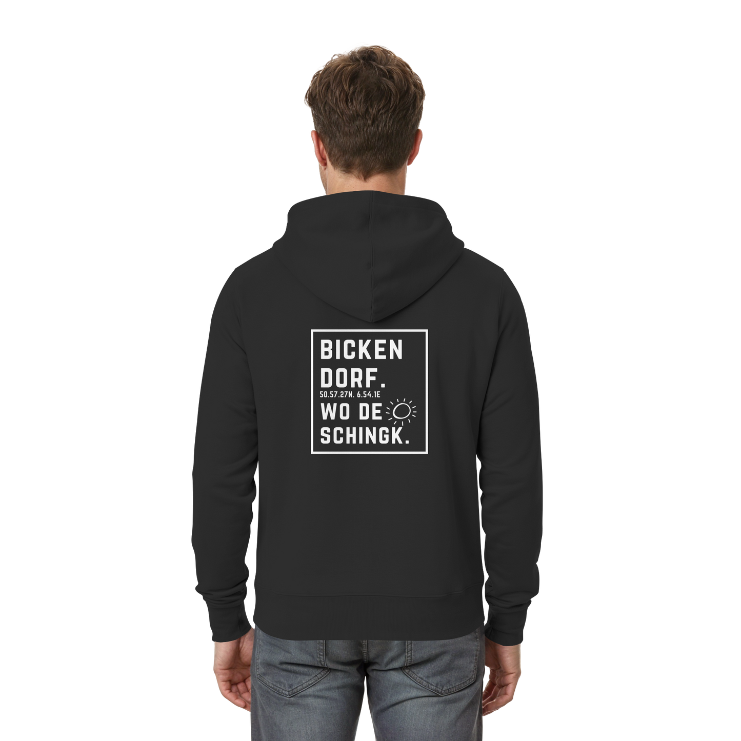 Wo de Sonn schingk - Bickendorf Druck Rücken - Zipper