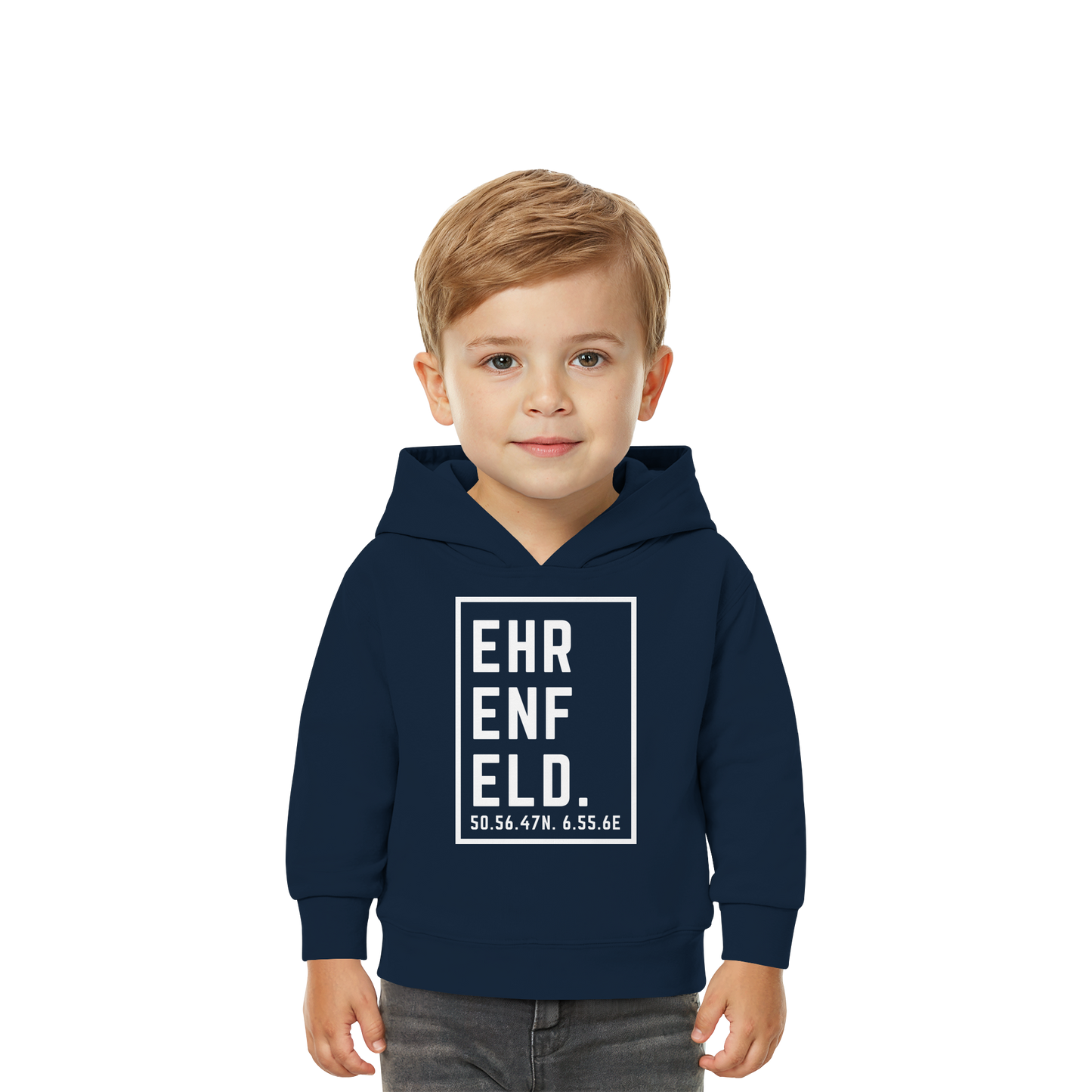 Ehrenfeld Koordinaten (großer Druck auf der Brust) - Baby Organic Hoodie