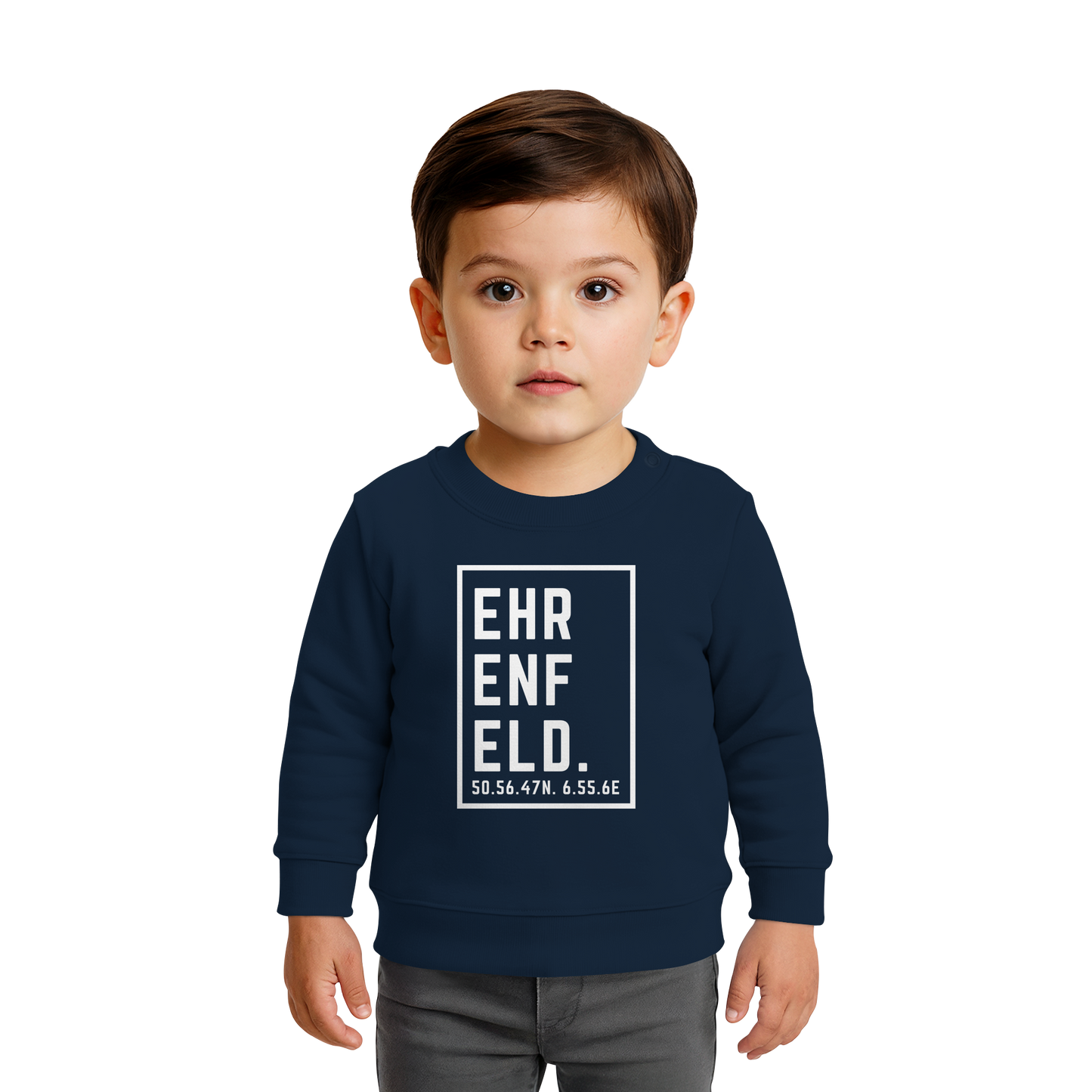 Ehrenfeld Koordinaten (großer Druck auf der Brust) - Baby Organic Sweatshirt