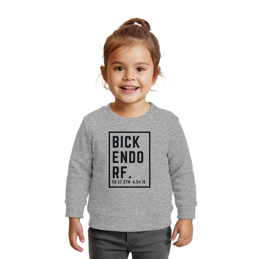 Bickendorf Koordinaten (großer Druck auf der Brust) - Baby Organic Sweatshirt