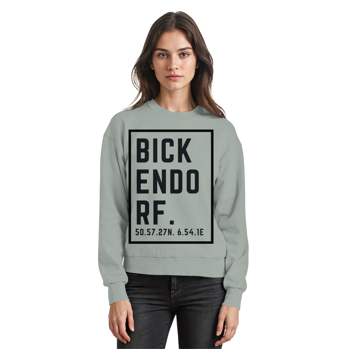 Bickendorf Koordinaten (großer Druck auf der Brust) - Basic Sweatshirt