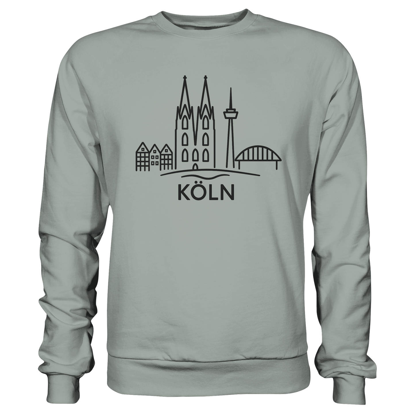 Köln Skyline (großer Druck auf der Brust) - Basic Sweatshirt