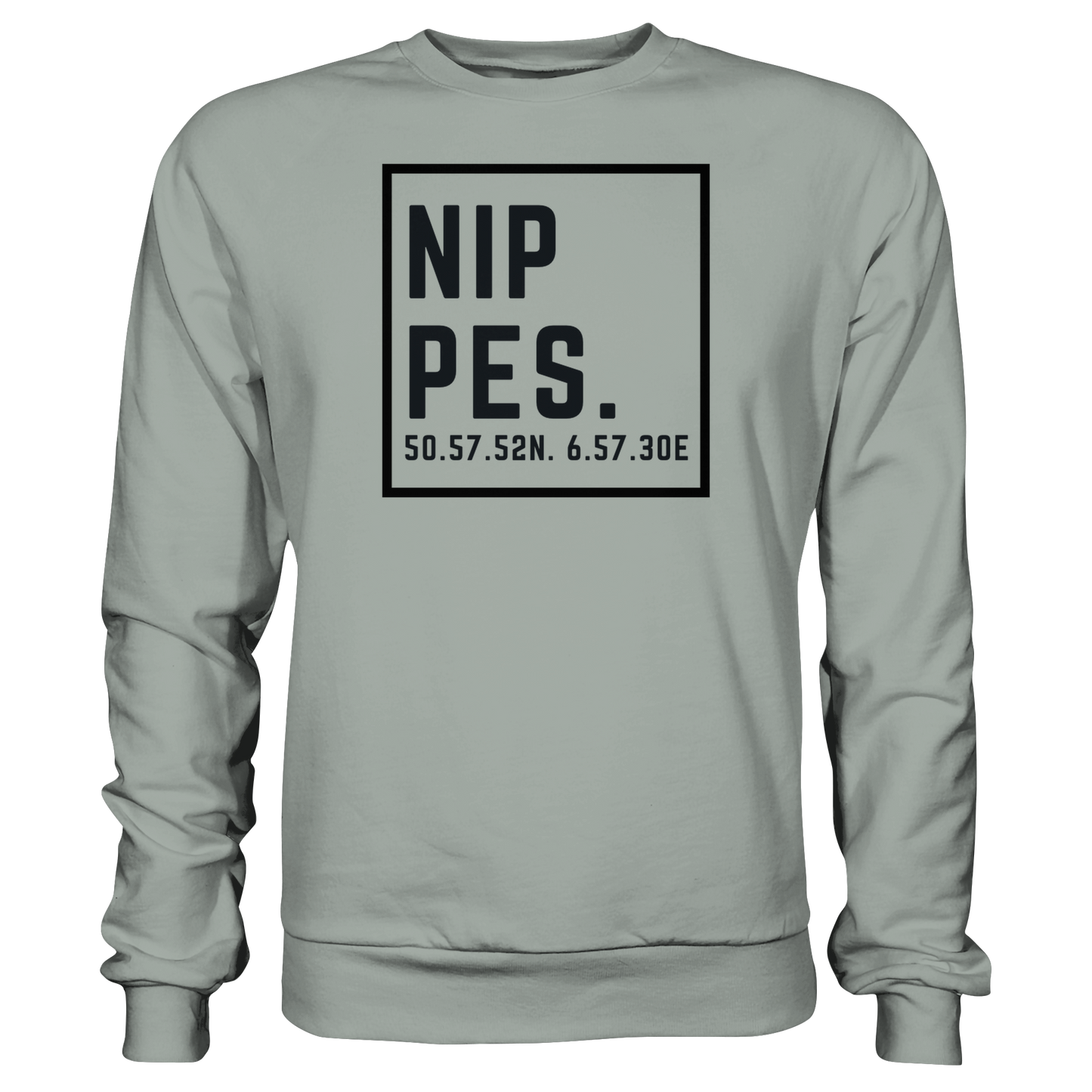Nippes Koordinaten (großer Druck auf der Brust) - Basic Sweatshirt