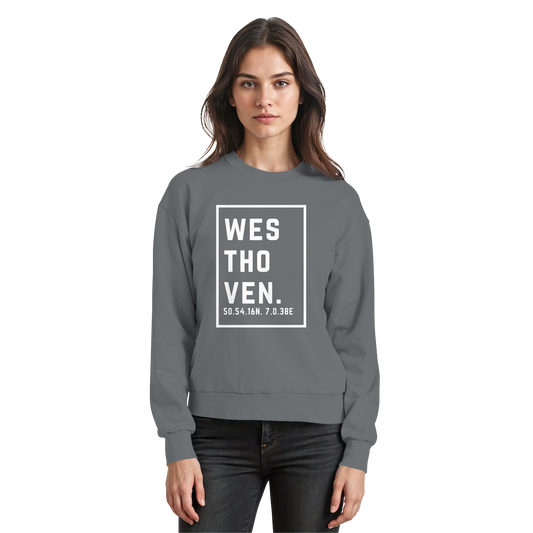 Westhoven Koordinaten (großer Druck auf der Brust) - Basic Sweatshirt