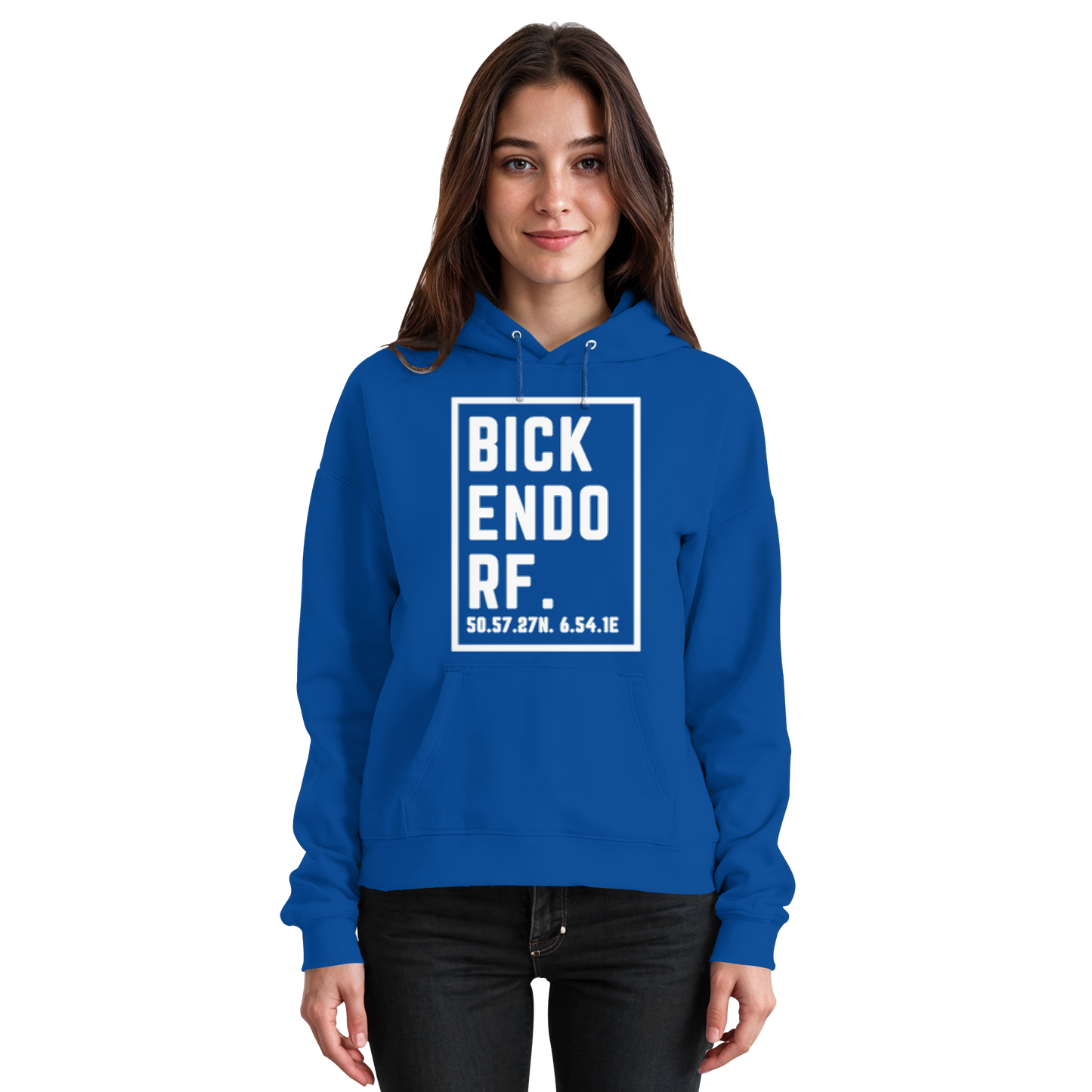 Bickendorf Koordinaten (großer Druck auf der Brust) - Basic Unisex Hoodie