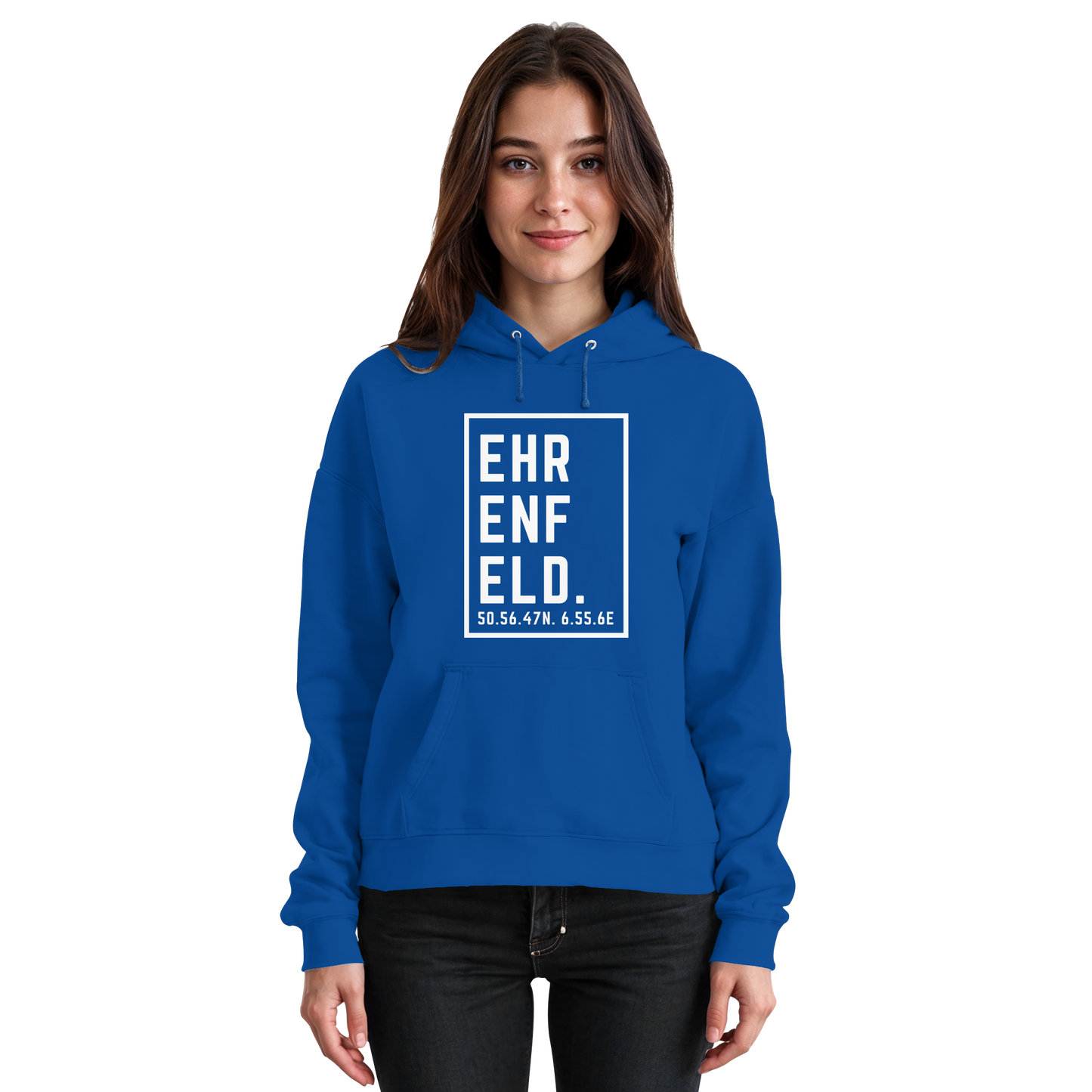 Ehrenfeld Koordinaten (großer Druck auf der Brust) - Basic Unisex Hoodie