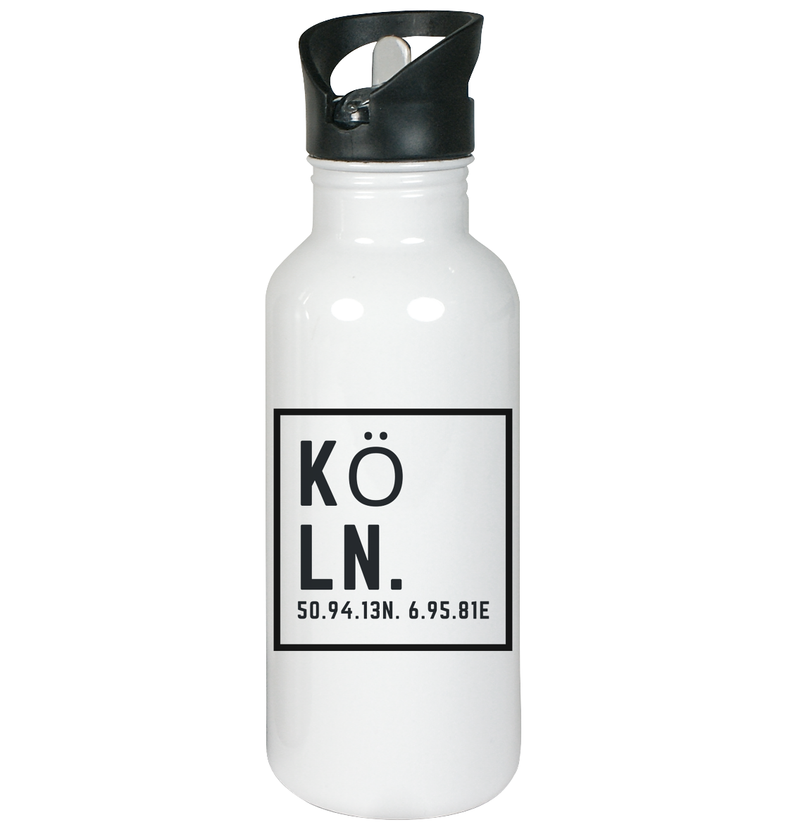 Köln Skyline (Druck) - Edelstahl-Trinkflasche