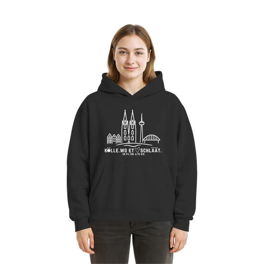Skyline Hätz Druck - Fluffy Boxcut Hoodie