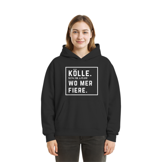 Kölle Fiere Druck - Fluffy Boxcut Hoodie