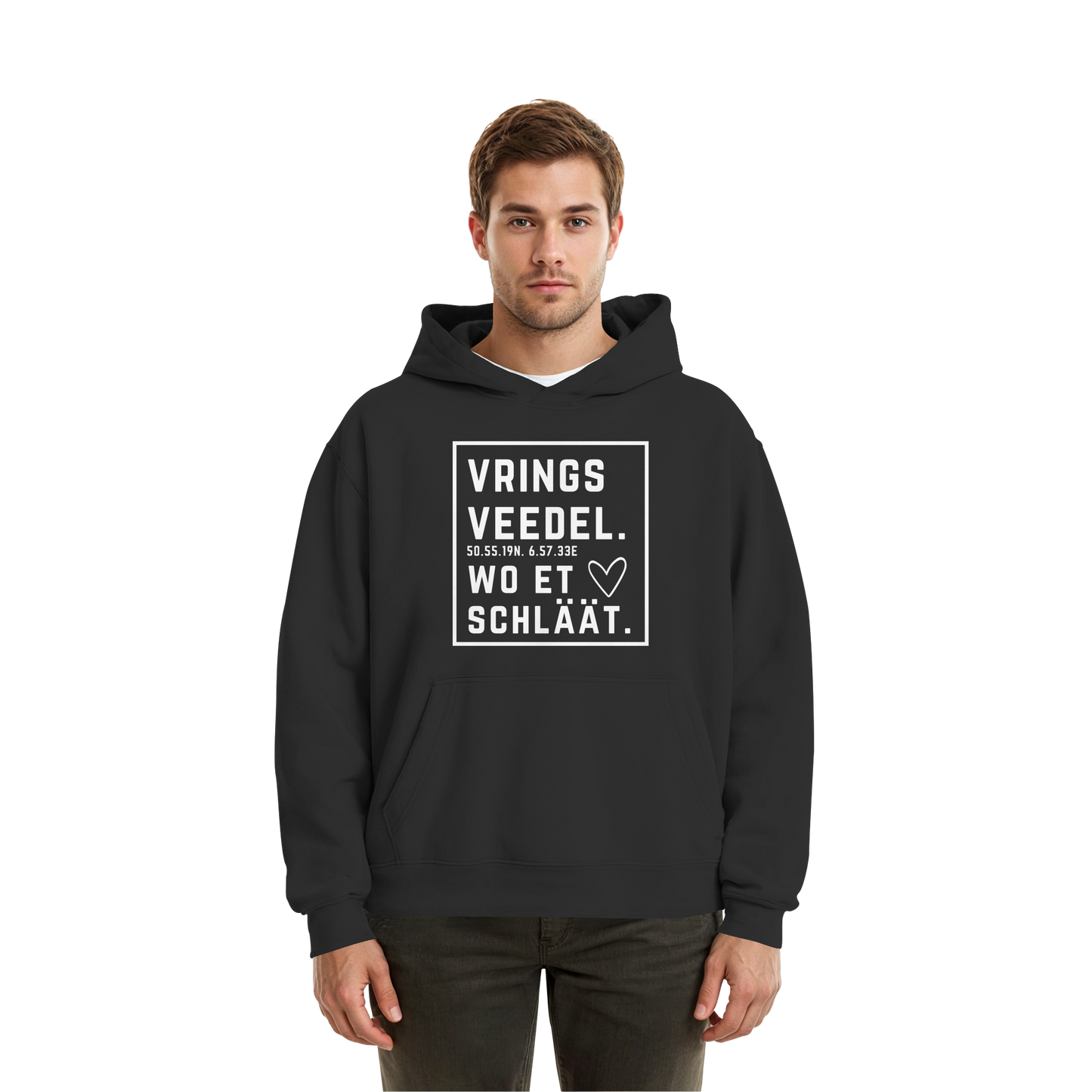 Vringsveedel Hätz Druck - Fluffy Boxcut Hoodie