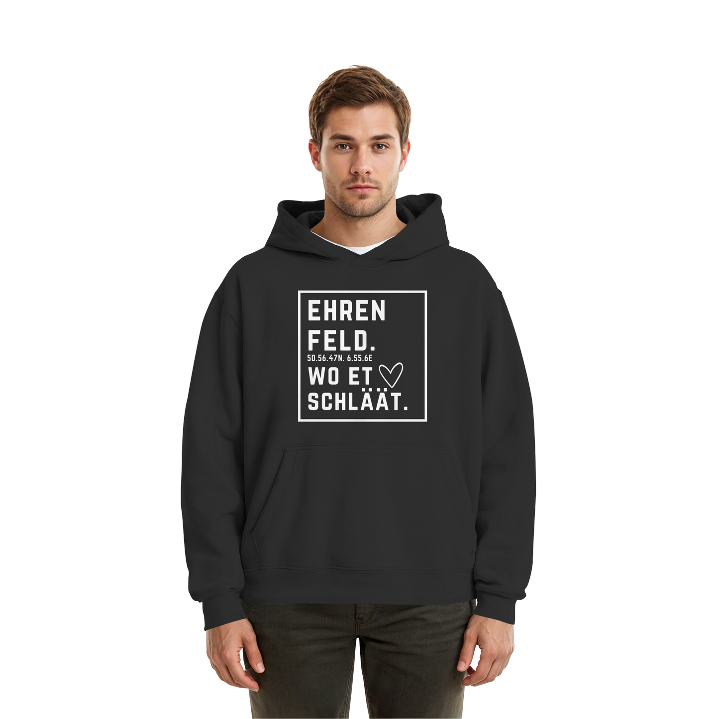 Ehrenfeld Hätz Druck - Fluffy Boxcut Hoodie