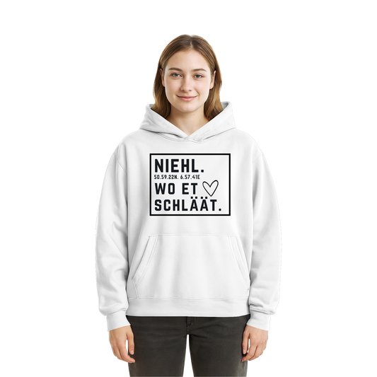 Niehl Hätz Druck - Fluffy Boxcut Hoodie
