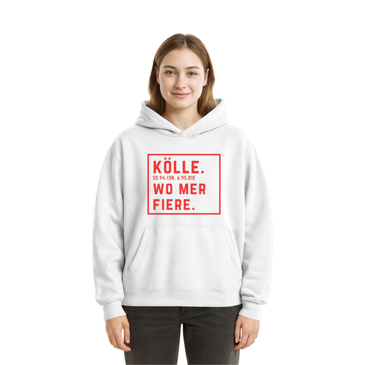 Kölle Fiere Druck - Fluffy Boxcut Hoodie