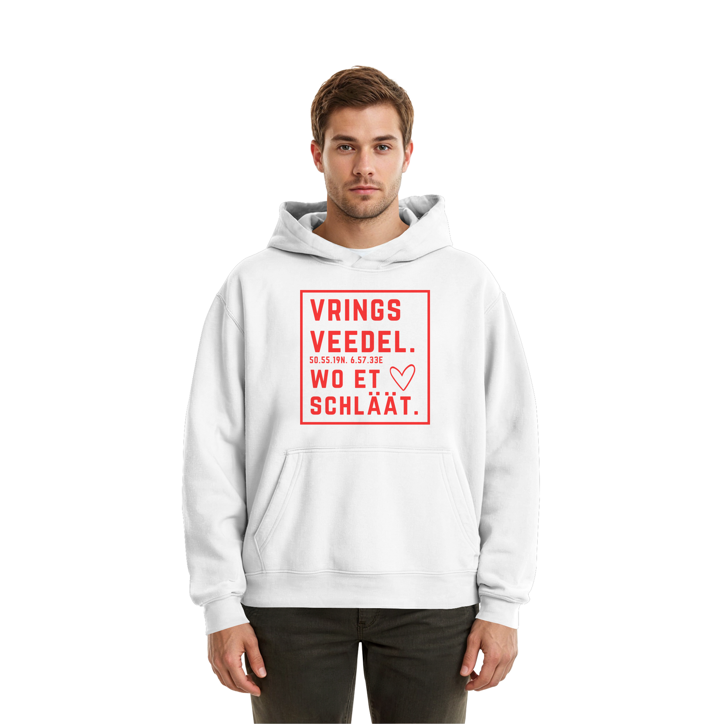 Vringsveedel Hätz Druck - Fluffy Boxcut Hoodie