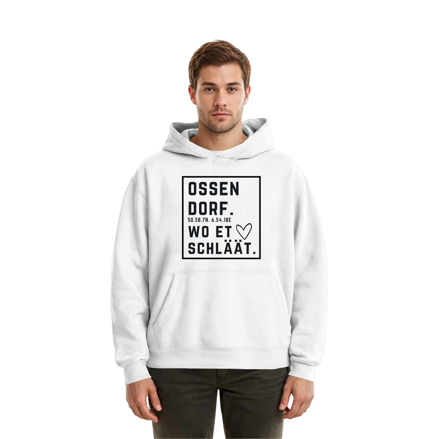 Ossendorf Hätz Druck - Fluffy Boxcut Hoodie