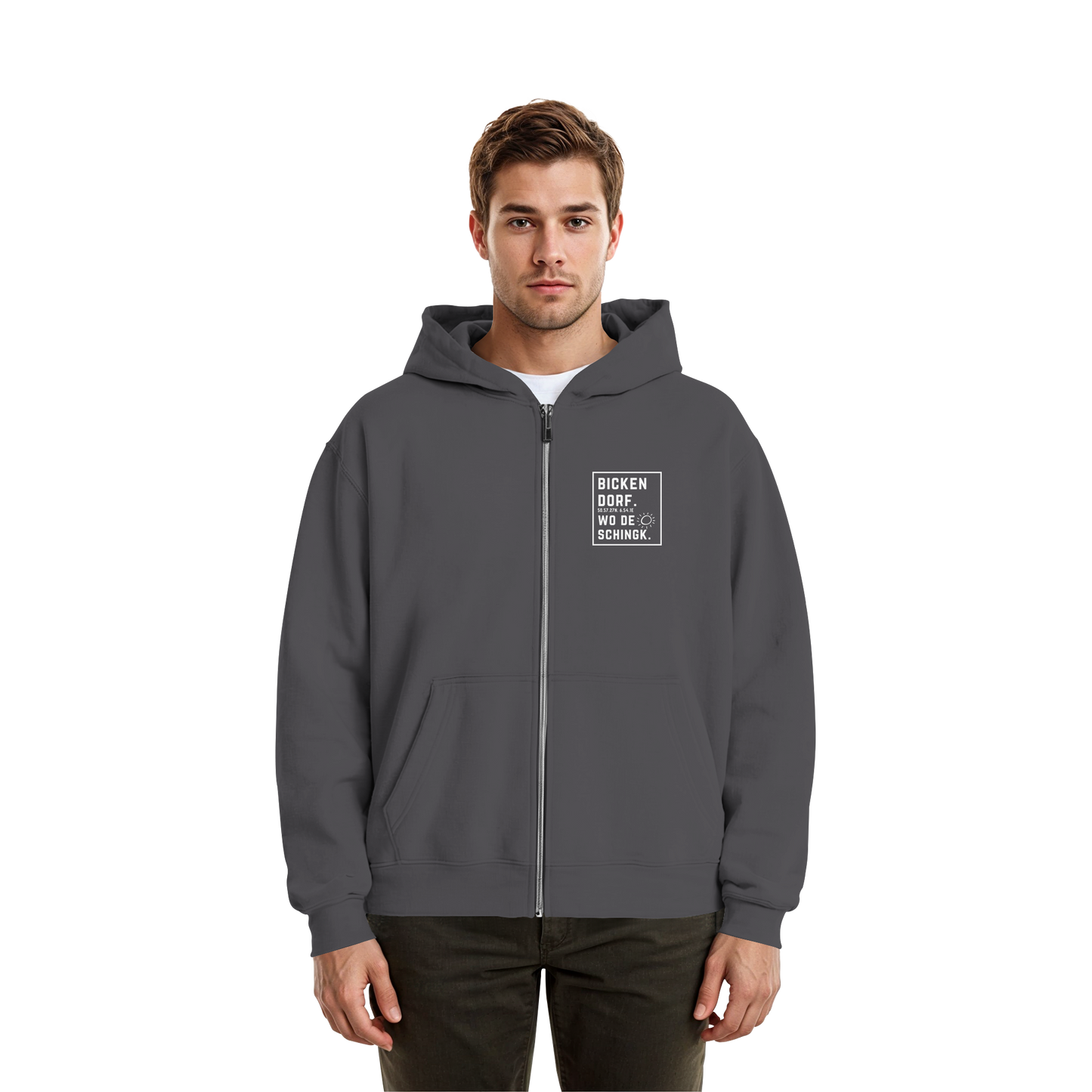 Wo de Sonn schingk - Bickendorf Druck - Fluffy Boxcut Zipper