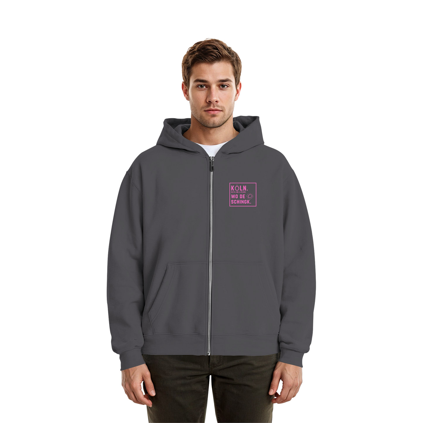 Wo de Sonn schingk - Köln Druck - Fluffy Boxcut Zipper