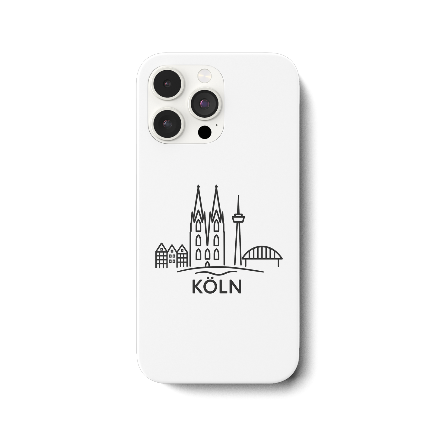 Köln Skyline (Druck) - iPhone 14 Pro Max Handyhülle