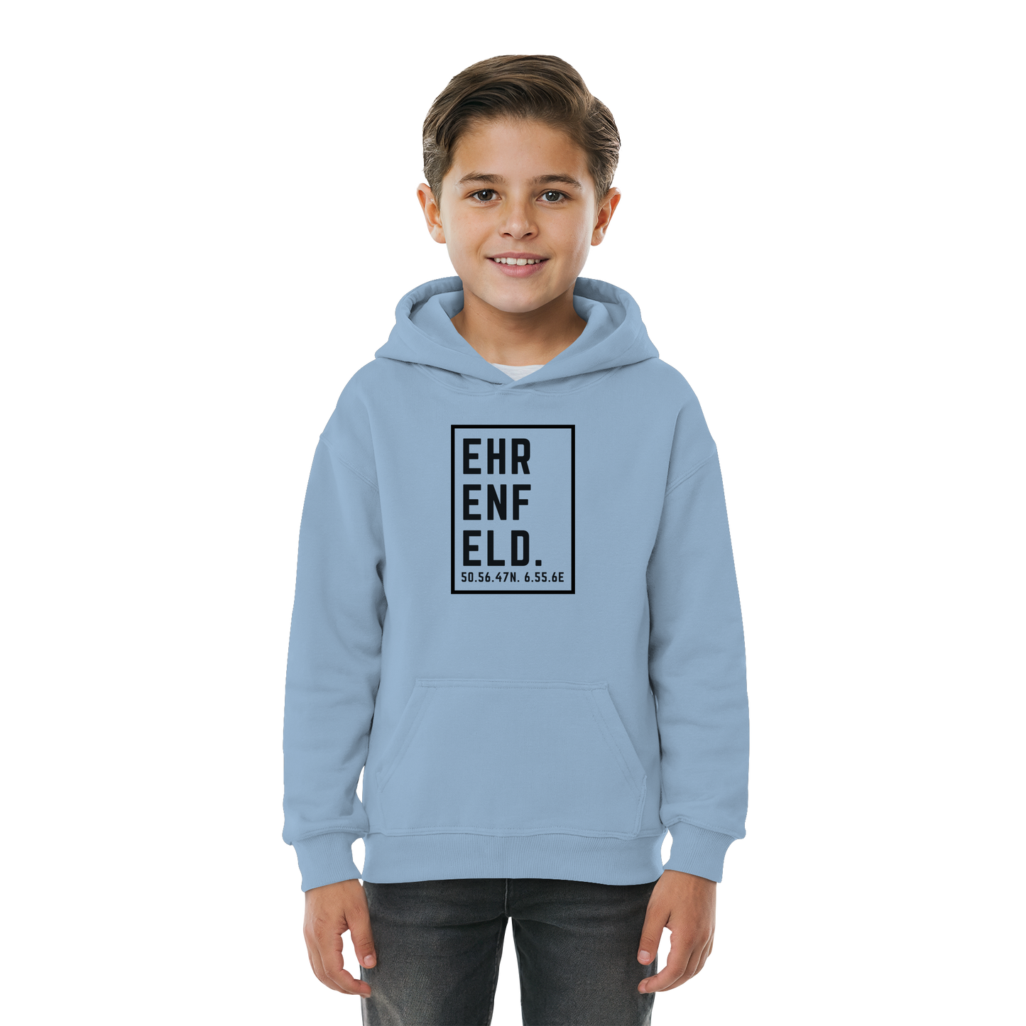 Ehrenfeld Koordinaten (großer Druck auf der Brust) - Kids Basic Hoodie