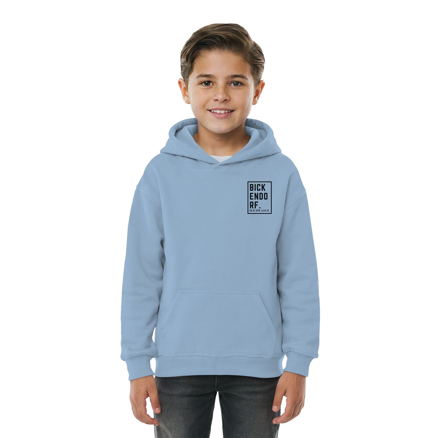 Bickendorf Koordinaten (kleiner Druck auf der Brust) - Kids Basic Hoodie