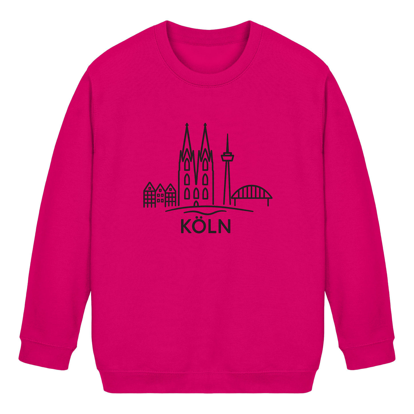 Köln Skyline (großer Druck auf der Brust) - Kids Basic Sweatshirt
