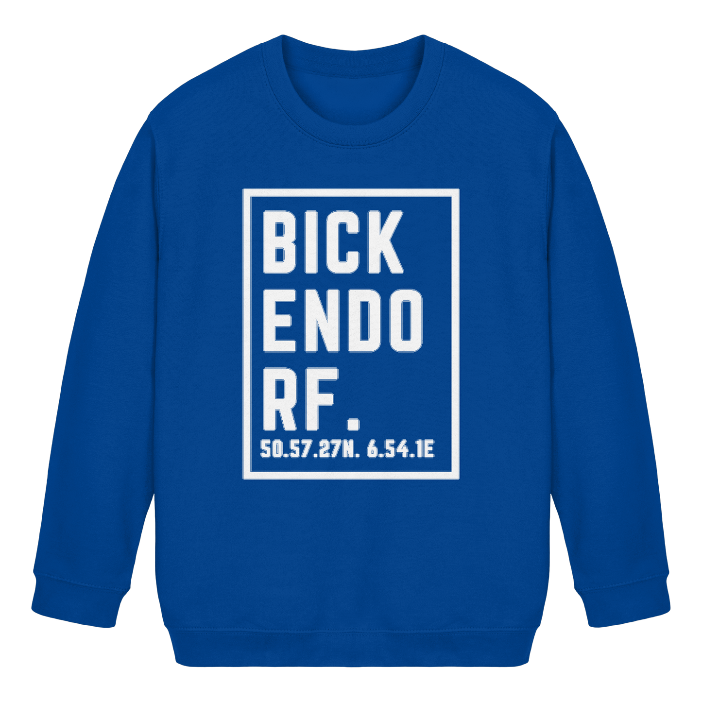 Bickendorf Koordinaten (großer Druck auf der Brust) - Kids Basic Sweatshirt