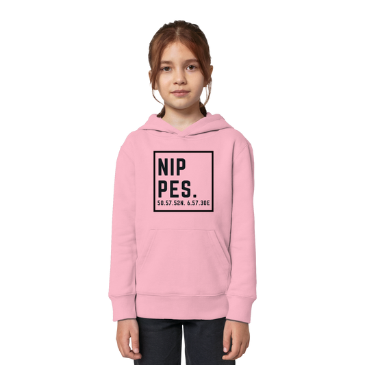 Nippes Koordinaten (großer Druck auf der Brust) - Kids Organic Hoodie