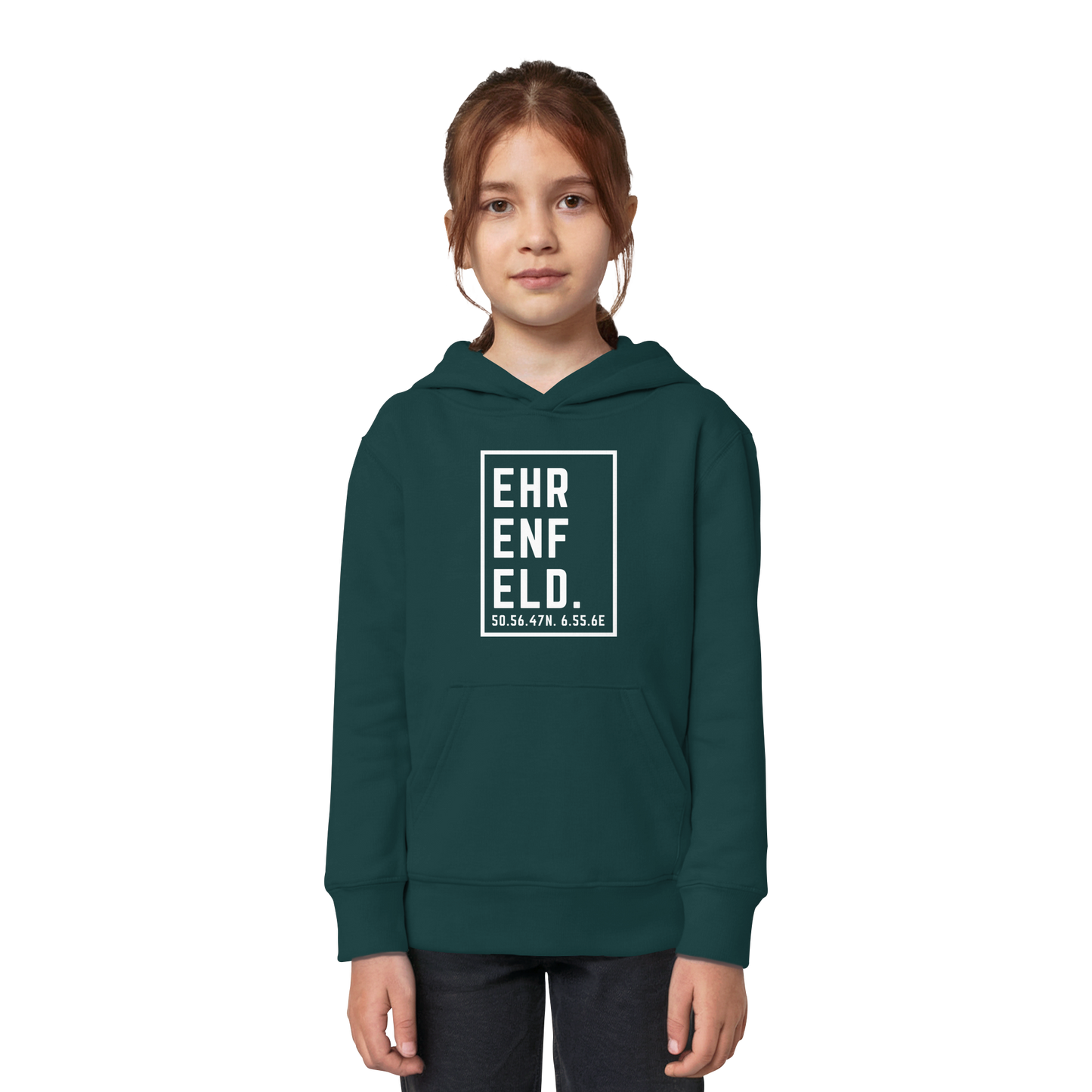 Ehrenfeld Koordinaten (großer Druck auf der Brust) - Kids Organic Hoodie