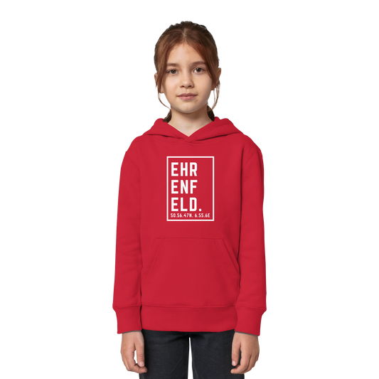 Ehrenfeld Koordinaten (großer Druck auf der Brust) - Kids Organic Hoodie