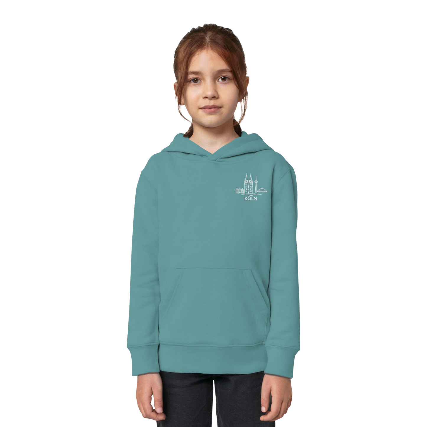 Köln Skyline Stick - Kids Organic Hoodie
