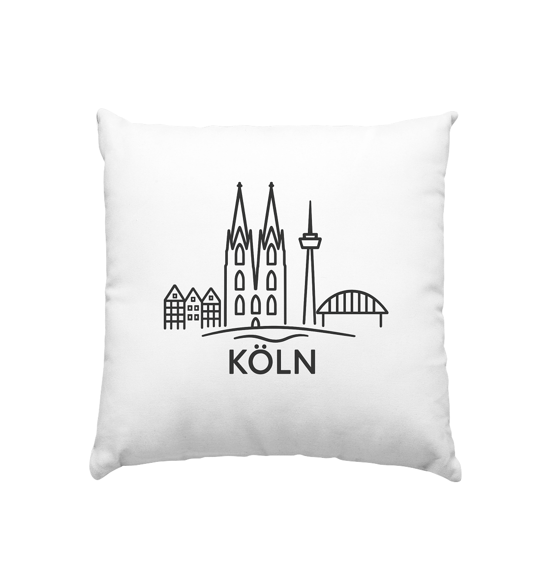 Köln Skyline (Druck) - Kissen 40x40cm