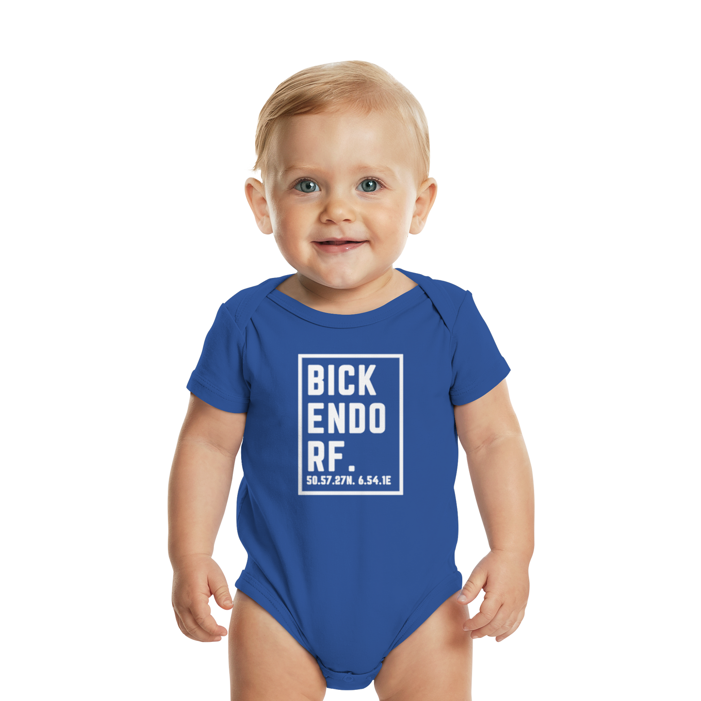 Bickendorf Koordinaten (großer Druck auf der Brust) - Organic Baby Bodysuit
