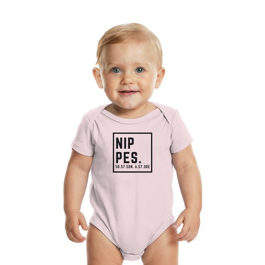 Nippes Koordinaten (großer Druck auf der Brust) - Organic Baby Bodysuit