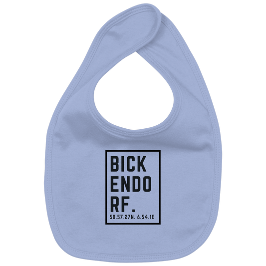 Bickendorf Koordinaten (großer Druck auf der Brust) - Organic Baby-Lätzchen