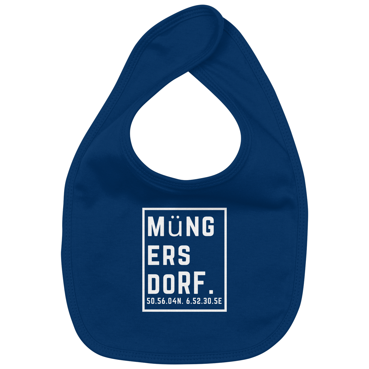 Müngersdorf Koordinaten (großer Druck auf der Brust) - Organic Baby-Lätzchen