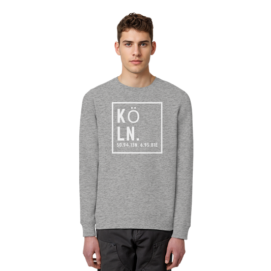 Köln Koordinaten (großer Druck auf der Brust) - Organic Basic Unisex Sweatshirt