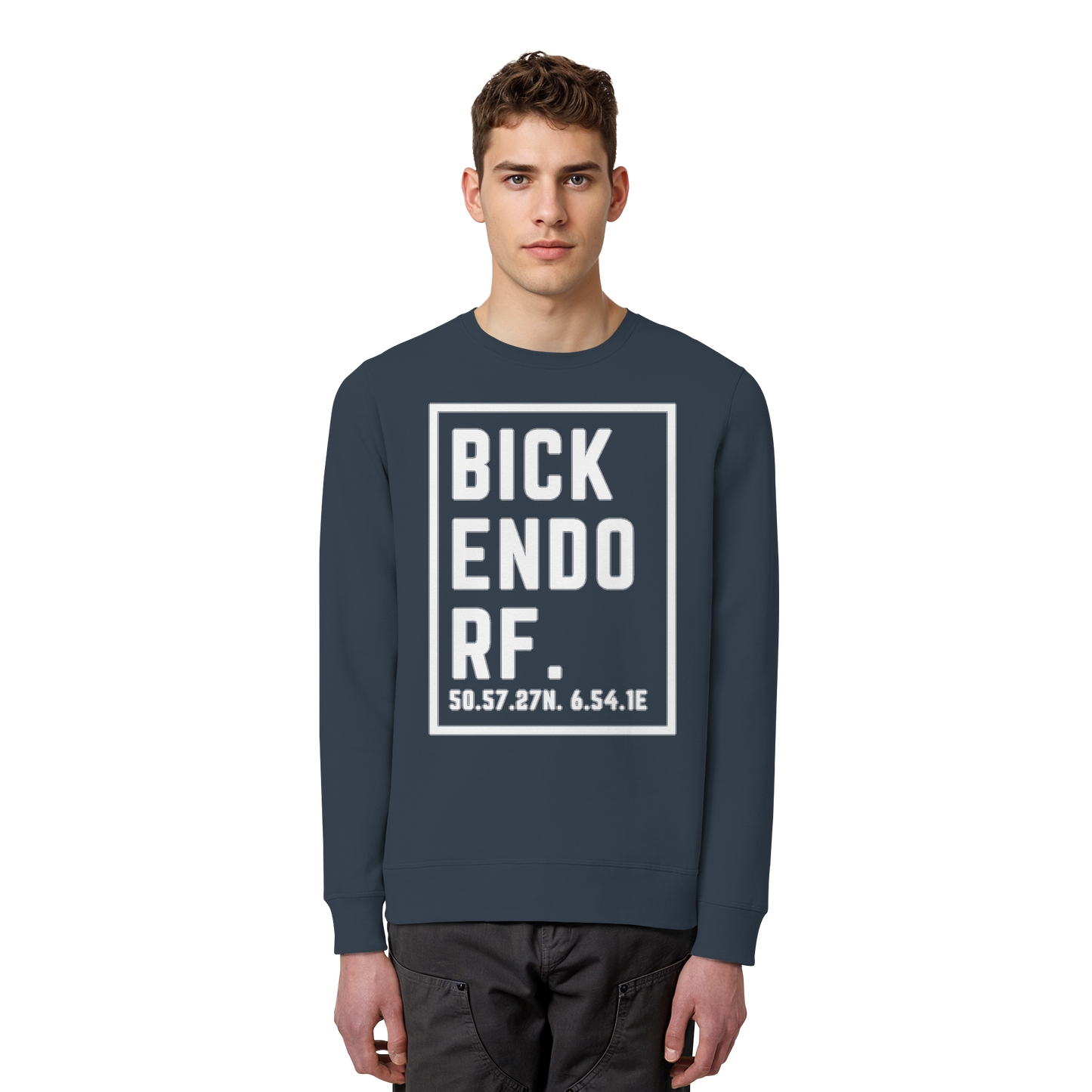 Bickendorf Koordinaten (großer Druck auf der Brust) - Organic Basic Unisex Sweatshirt