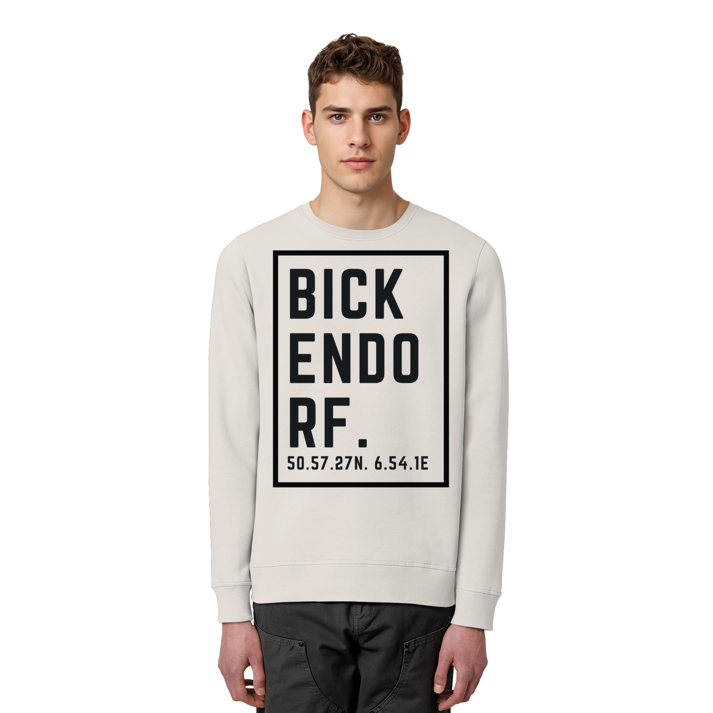 Bickendorf Koordinaten (großer Druck auf der Brust) - Organic Basic Unisex Sweatshirt