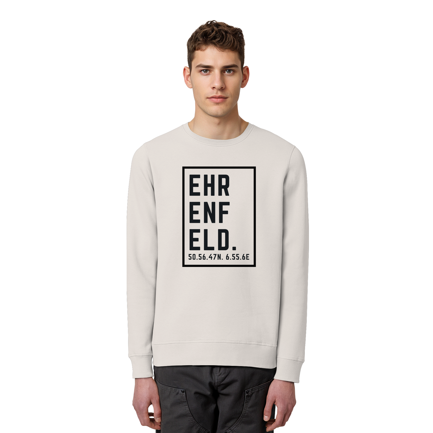 Ehrenfeld Koordinaten (großer Druck auf der Brust) - Organic Basic Unisex Sweatshirt