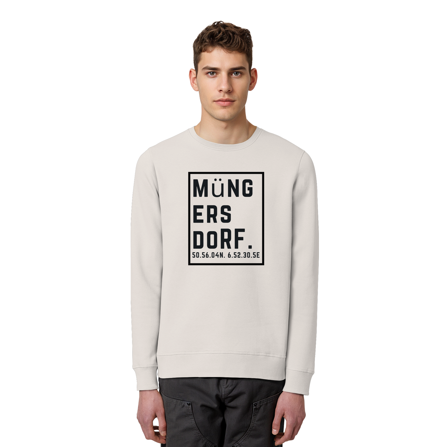 Müngersdorf Koordinaten (großer Druck auf der Brust) - Organic Basic Unisex Sweatshirt