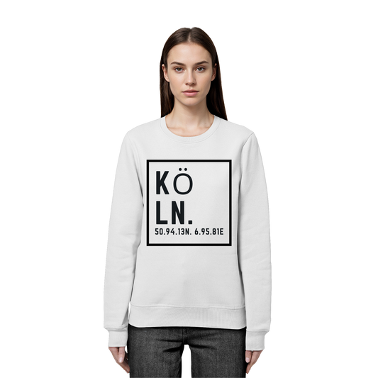 Köln Koordinaten (großer Druck auf der Brust) - Organic Basic Unisex Sweatshirt