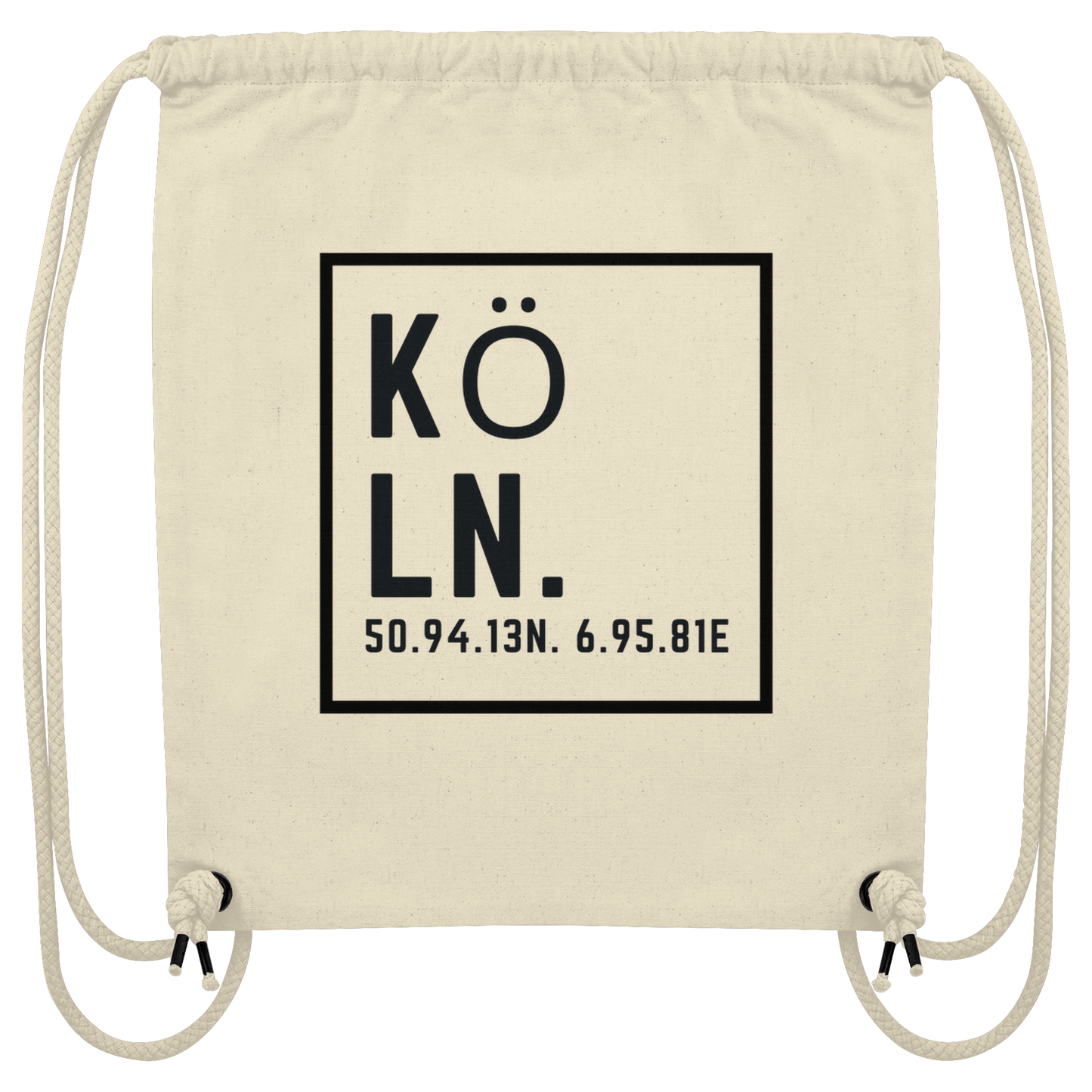 Köln Koordinaten (Druck) - Accessoires - Organic Gym-Bag