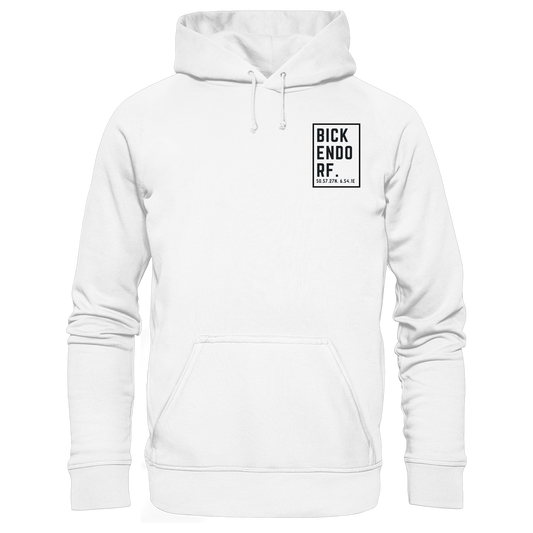 Bickendorf Koordinaten (kleiner Druck auf der Brust) - Organic Hoodie