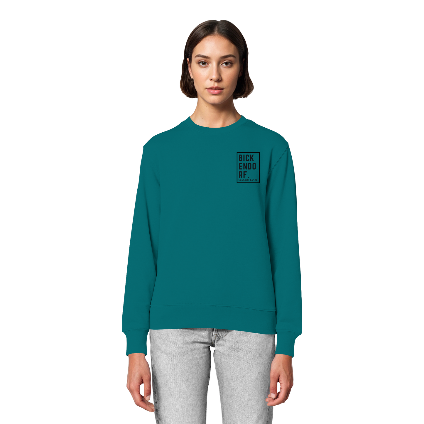 Bickendorf Koordinaten (kleiner Druck auf der Brust) - Organic Lightweight Sweatshirt