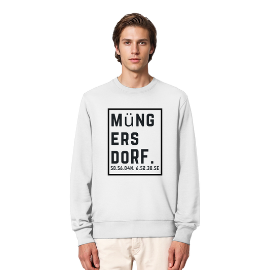 Müngersdorf Koordinaten (großer Druck auf der Brust) - Organic Lightweight Sweatshirt