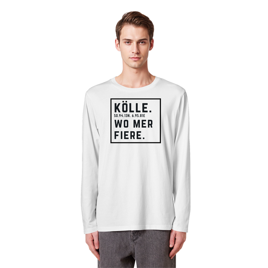 Kölle Fiere Druck - Organic Longsleeve T-Shirt