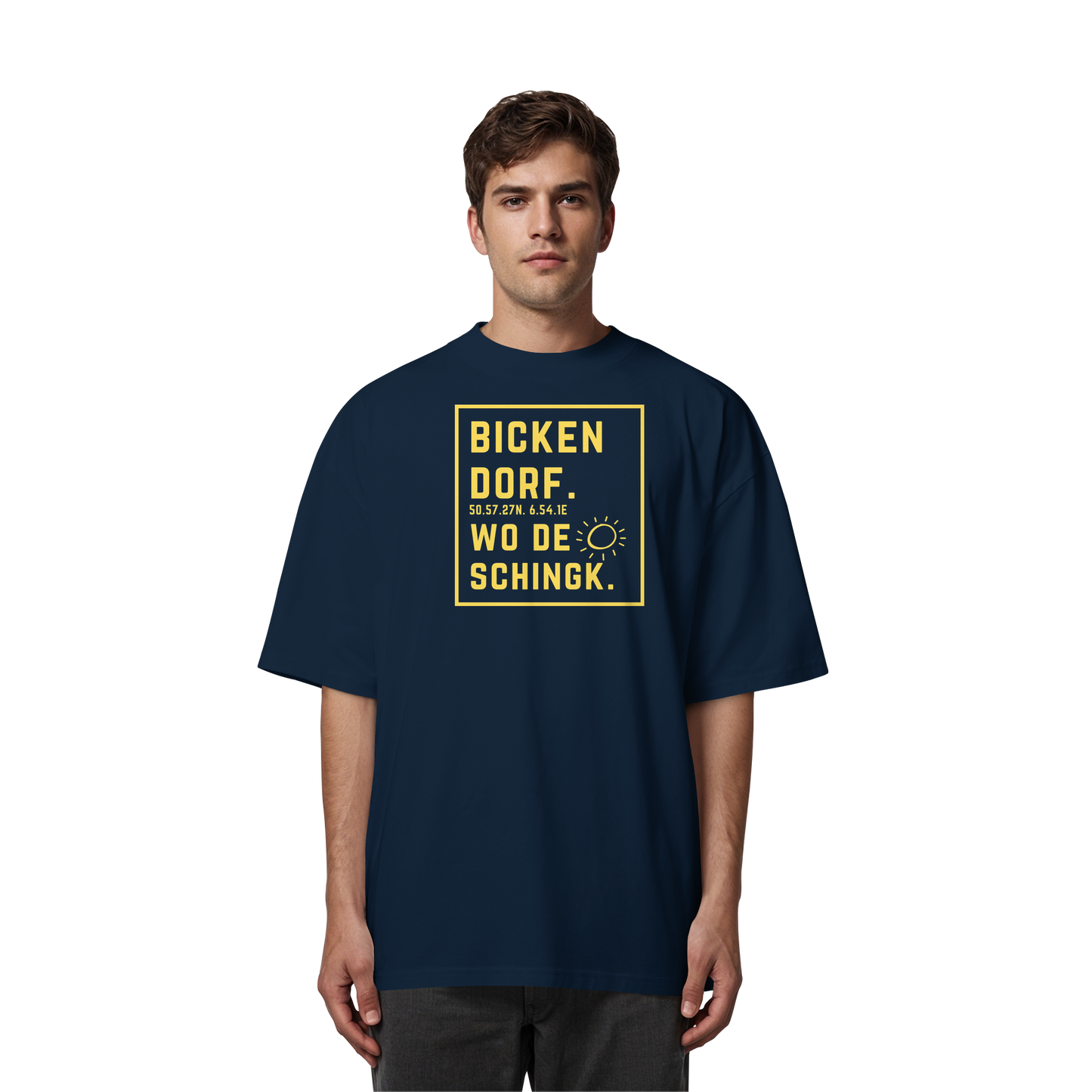 Wo de Sonn schingk - Bickendorf Druck - Organic Oversize Shirt